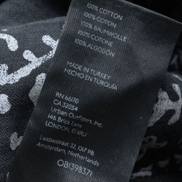 We the Free Taper Baggy Boyfriend Jeans Grunge Goth Charcoal Black Ankle Fray - Picture 5 of 15